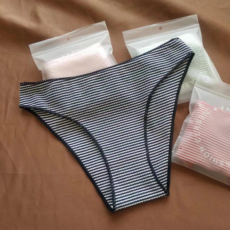Women's Sexy Breathable Solid Color Knitted Low-Waist Everyday Style Underwear XL Size Free Shipping Wholesale Bikini Briefs