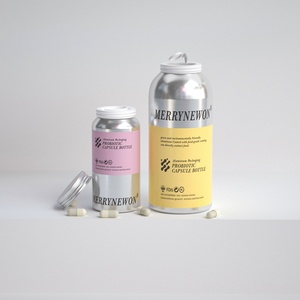 Eco-Friendly Refillable Capsule <b>Container</b> for Dietary <b>Pills</b> Screw Top Aluminum <b>Pill</b> Bottle with Airtight Lid - Product Image 2