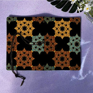 Cahier compact A6 fait main utile pour les joueurs de football universitaire idéal pour les exercices de formation et les statistiques de jeu avec Flor géométrique - Product Image 6