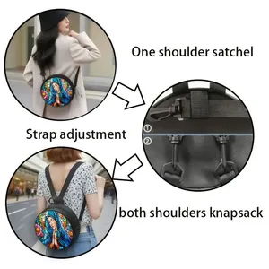 Sac à bandoulière décontracté à fermeture éclair avec imprimé dessin animé Vierge <span class=keywords><strong>Marie</strong></span>, sangle réglable, idéal pour le quotidien, cadeau parfait pour femme, design plat 2D - Product Image 3