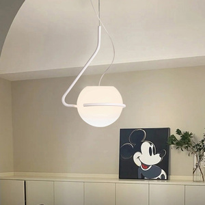 Nordic moderna palla ciondolo luce minimalista design creativo acrilico lampadario <span class=keywords><strong>a</strong></span> <span class=keywords><strong>sfera</strong></span> per soggiorno sala da pranzo bar camera da letto - Product Image 4