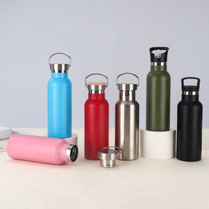 Outdoor Mountaineering and Cycling American Style Thermos Cold or Hot 304 Stainless Steel Sports Water <b>Bottle</b> Flask With Handle - Product Image 3