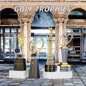 Troféus de Golfe Personalizados em Cristal Óptico K9 para Atacado – Melhores Prêmios em Branco para Vencedores e Lembranças de Golfe - Product Image 2