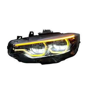 Светодиодные фары с желтыми ДХО, новые, для переднего освещения автомобиля, 12В 70Вт 5000 люмен 6000К, H10, для модернизации и универсальной установки - Product Image 1