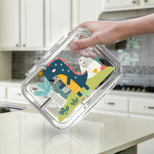 Oumeng <b>Microwave</b> Reusable <b>Lunch</b> <b>Box</b> Eco-Friendly Bpa Free Food Storage Bento <b>Lunch</b> <b>Box</b> for Kids - Product Image 2