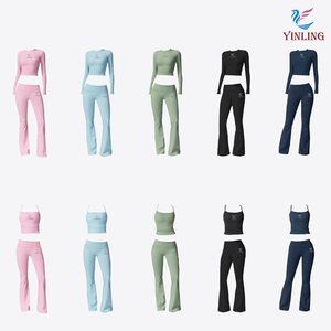 Long Sleeve Sport Tops Leggings For Yoga Workout Running 2pc Set Customized Sportswear Suppliers