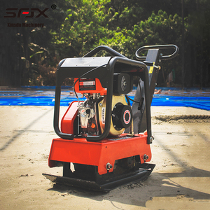 เครื่องบดอัดดินแบบสั่นสะเทือน SFJX สีแดง ใช้เครื่องยนต์เบนซิน สำหรับงานก่อสร้างถนน - Product Image 1