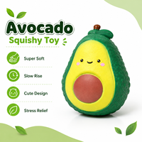 Creatief schattig simulatie avocado knuffel, traag terugverend stressverlichtend knijp fidget toy