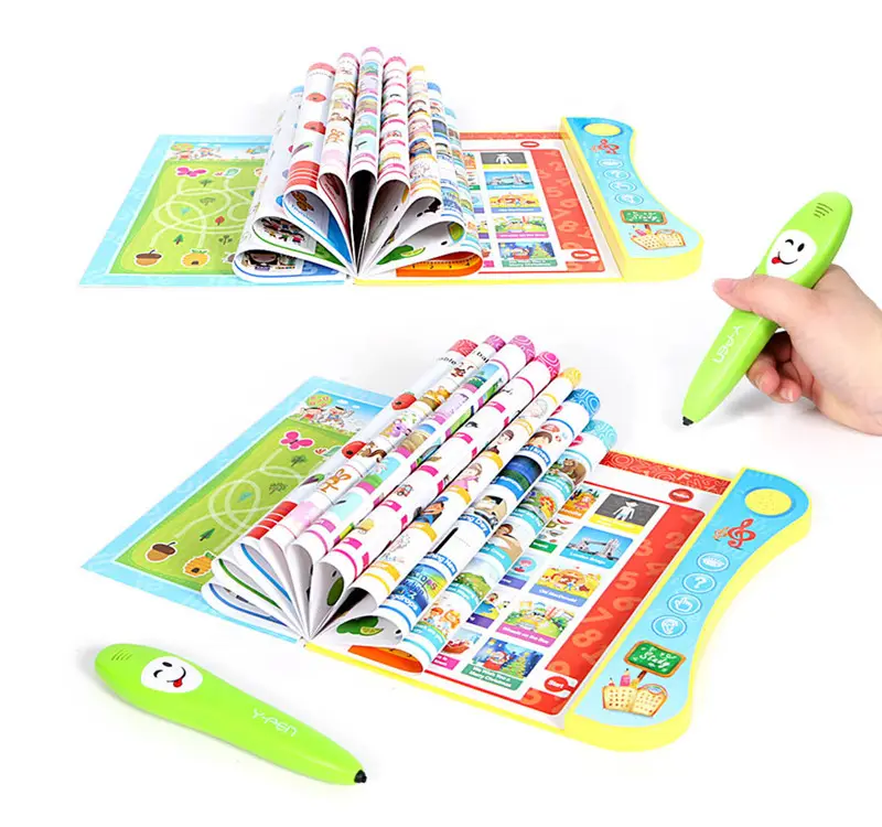 Kids Early Learning Sound Book Children English Letters Words Colors Animals Electronic Book with Pen Voice Reading Book