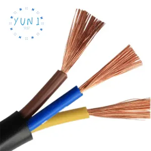 YUNI wire price 2x1.0mm 2x1.5mm 2x2.5mm RVV RVVP insulated PVC flexible wire cable