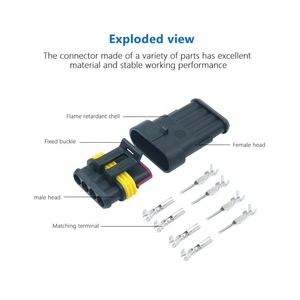 ชุด1.8ขั้วต่อสายไฟกันน้ำแอมป์ปลั๊กรถยนต์ชายหญิง1 2 3 4 5 6ขาขั้วปลายสายไฟรถยนต์ขั้วต่อไฟฟ้ายานยนต์อัตโนมัติ - Product Image 4