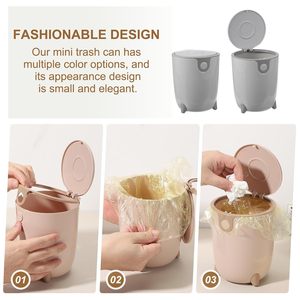 Custom Anti-Odor Plastic Rolling <b>Cover</b> Baby Diaper Disposal <b>Bin</b> with Eco-Friendly Design for Kitchen & Living Room Use - Product Image 3