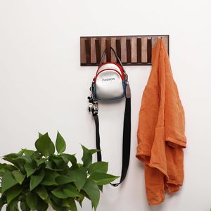 Wholesale Custom Folding Wall Mounted Hook Modern Design <b>Storage</b> Rack 8 Flip Hooks <b>for</b> Bathroom Living Room Bag <b>Storage</b> - Product Image 2
