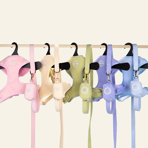 2023ベルベットコーデュロイ犬用ハーネスセットメーカーデザイナー犬用ハーネスとリーシュセット卸売高級カスタムロゴ犬用ハーネス - Product Image 1