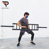 PILOT SPORTS Barre de musculation en acier multi-poignées 20 kg 220 cm, équipement d'entraînement de force pour salle de sport commerciale