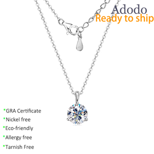 Collana all'ingrosso multi-stile con solitario a taglio rotondo VVS Moissanite certificata GRA, gioielli in argento 925, occhiali, orologi e accessori - Product Image 1
