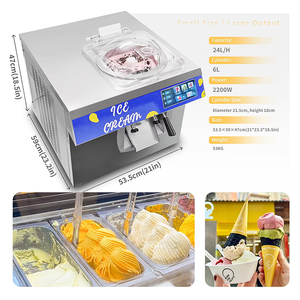 Máquina de Helados 4 en 1 con Enfriamiento por Aire, Máquina para Hacer Gelato Italiano, Máquina Pequeña para Helados para Puestos de Comida - Product Image 3