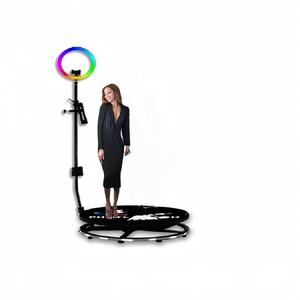 Photomaton carré à 360 degrés pour 7 personnes, anneau LED de 115 cm, contrôleur de moteur, télécommande, compatible iPad et SLR, garantie de 2 ans - Product Image 1