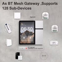 Panneau de commande intelligent Tuya WiFi 3,5 pouces avec écran, 3 relais, 3 boutons physiques, télécommande IR, hub Sigmesh intégré