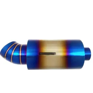 2.5"/ 3"customizable l Titanium plated exhaust muffler pipe for HKS