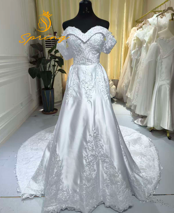 sachin and babi light blue dress Glam Sheathcolumn Sweetheart Long Sleeves Silk Like Satin Chapel Train  Corset Wedding Dress with Slit Glhs0822