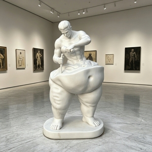 Sculpture de David en marbre blanc grandeur nature, sculpture classique en marbre sculptée à la main pour la décoration de place publique en extérieur - Product Image 6