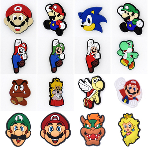 En Existencia, Charms de Zapatos de Goma PVC al por Mayor, Charms de Zapatos con Logotipo de Super Mario Personalizados, Accesorios de Decoración para Zapatos con Hebilla - Product Image 3