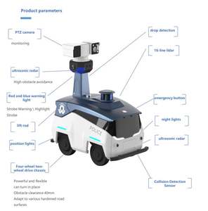 <span class=keywords><strong>Robot</strong></span> de sécurité <span class=keywords><strong>autonome</strong></span> certifié IP55 en vente flash avec <span class=keywords><strong>surveillance</strong></span> en temps réel pour les parcs et le contrôle des frontières - Product Image 4