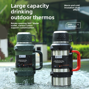 Hot Custom3L/4L/<b>5L</b> Big Capacity Products Custom logo Stainless Steel <b>Water</b> Bottle Insulated With Double Handle Design - Product Image 3