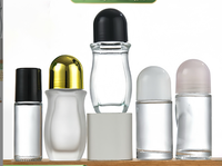 Vente en gros de flacons roll-on en verre transparent de 30 ml et 50 ml pour huiles essentielles, eau florale, mascara, diffuseur de parfum, impression sérigraphique