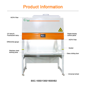 Nouvelle <span class=keywords><strong>armoire</strong></span> de sécurité biologique de classe II B2 SUGOLD, salle blanche BSC-1000IIB2, acier inoxydable, filtre HEPA mobile, certifié ISO 9001 CE - Product Image 2