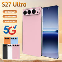 Smartphone S27 Ultra 5G, écran LCD 7,3 pouces, Android 15, 120 Hz, processeur Deca Core, appareil photo 108 MP, 1 To de ROM, double SIM, déverrouillage facial