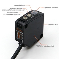 Sensor Fotoeléctrico de Reflexión Difusa EK51-D2M4 de 2m de Distancia, Fotocélula IR Cuadrada con Distancia de Detección