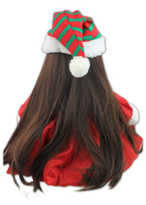 NPK 55cm Cadeaux de Noël et d'anniversaire Jouets pour enfants Poupée rouge <span class=keywords><strong>Robe</strong></span> réaliste Poupée fille Reborn Sourire Poupée Reborn - Product Image 4