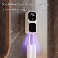Stérilisateur de brosses à dents intelligent UV, support désinfectant, installation sans perçage, distributeur de dentifrice automatique à capteur, 3H