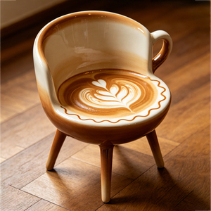Fiberglass Coffee Cup Chair Novelty Cup Shaped Seat for Creative Commercial Cafe Coffee Shop Decorative Public Seating - Product Image 3