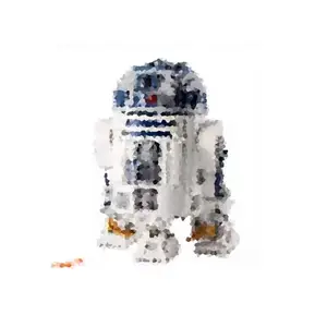 99914 StarWars серии R2-D2 Робот Модель Строительные блоки 2411 шт. Совместимость 75308 конструкторных блоков, Детские развивающая игрушка, подарок на день рождения, Gif