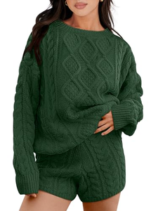 Completo Casual da <span class=keywords><strong>Donna</strong></span> per Autunno e Inverno, Set in Maglia a 2 Pezzi Comodo e Trendy, Maglieria Confortevole dei Migliori Fornitori - Product Image 6