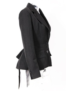 2026 Modische Bestseller Rückenfreie Elegante Schwarze Anzüge mit Schleife und Strass-Verzierung für Damen - Product Image 3