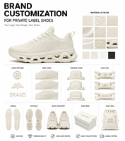 Chaussures de course personnalisées pour hommes, légères et respirantes, baskets Cloud à lacets, vente en gros de chaussures de course avec logo personnalisé