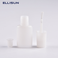 Bouteille vide en plastique HDPE de 10 ml certifiée ISO pour colle à cils et vernis à ongles, fournie directement par l'usine