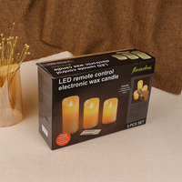 Ensembles de bougies électriques à flamme simulée scintillante en plastique LED avec minuterie Fournisseur en gros