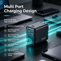 Pengisi Daya GaN Layar Digital Terlaris |   Pengisi Daya Dinding USB ke USB C Pengisian Cepat |   Adaptor Daya Multi Port 45W 70W 140W
