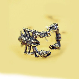 Anillo Ajustable de Escorpión Exagerado para Hombre, Estilo Hiphop, Plata Antigua, Punk, Joyería - Product Image 4