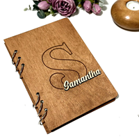 Carnet en bois gravé sur mesure, journal personnalisé en bois, carnet de notes rustique à couverture rigide