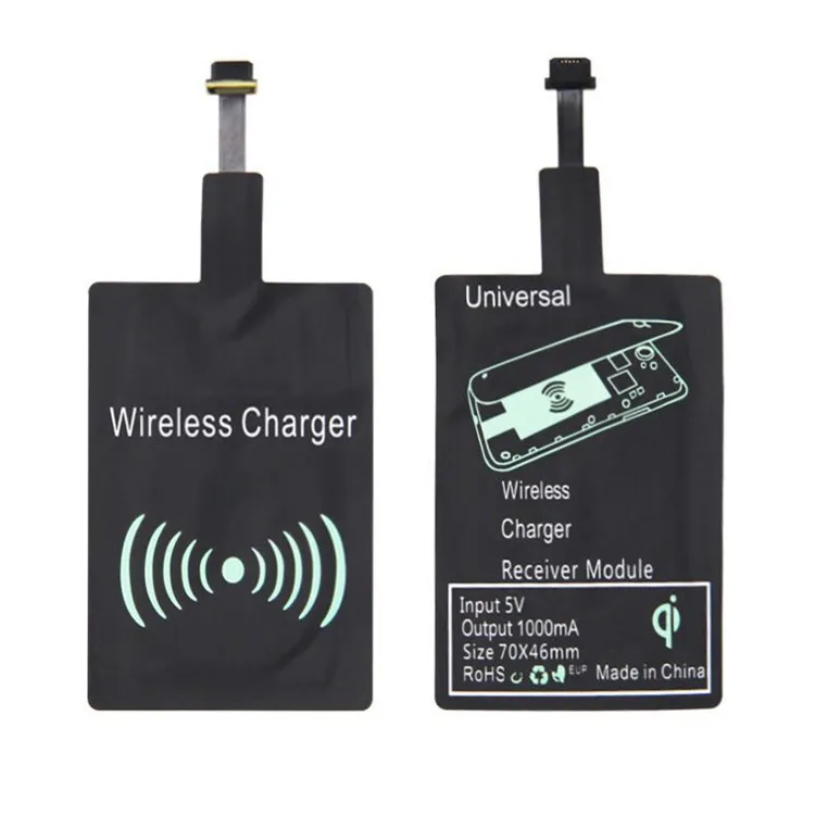 High Quality Compatible Coil Fast Type C Qi Wireless Charger Receiver Charging Adapter Receptor for All Mobile Phone iPhone