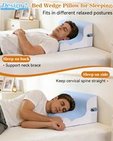Lesekissen für Bett, Sitzen, Liegen und Bauchlage, Ergonomisches Memory-Schaum Bettkeilkissen zum Lesen, Bodenkissen