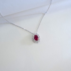 925 Silver Cultivated <b>Ruby</b> <b>Necklace</b> Shines for Fashion, Daily Wear, Parties, Festivals, a Great Gift Surprise for Girls L - Product Image 5