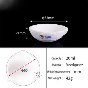 Hochtemperaturbeständiger 15ml 20ml 28ml 53ml Quarztiegel Feuerfeste Schale Schmuck-Raffinier-Testwerkzeug Labor OEM - Product Image 4