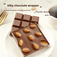 Barra de Chocolate Negro con Avellanas al Estilo Ruso, Relleno de Almendras y Frutos Secos, 40g, Snack Popular en Internet